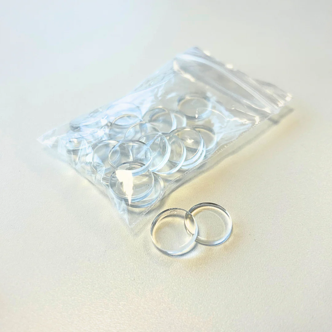 Presentatiesteentjes Rond Glas (25 stuks)
