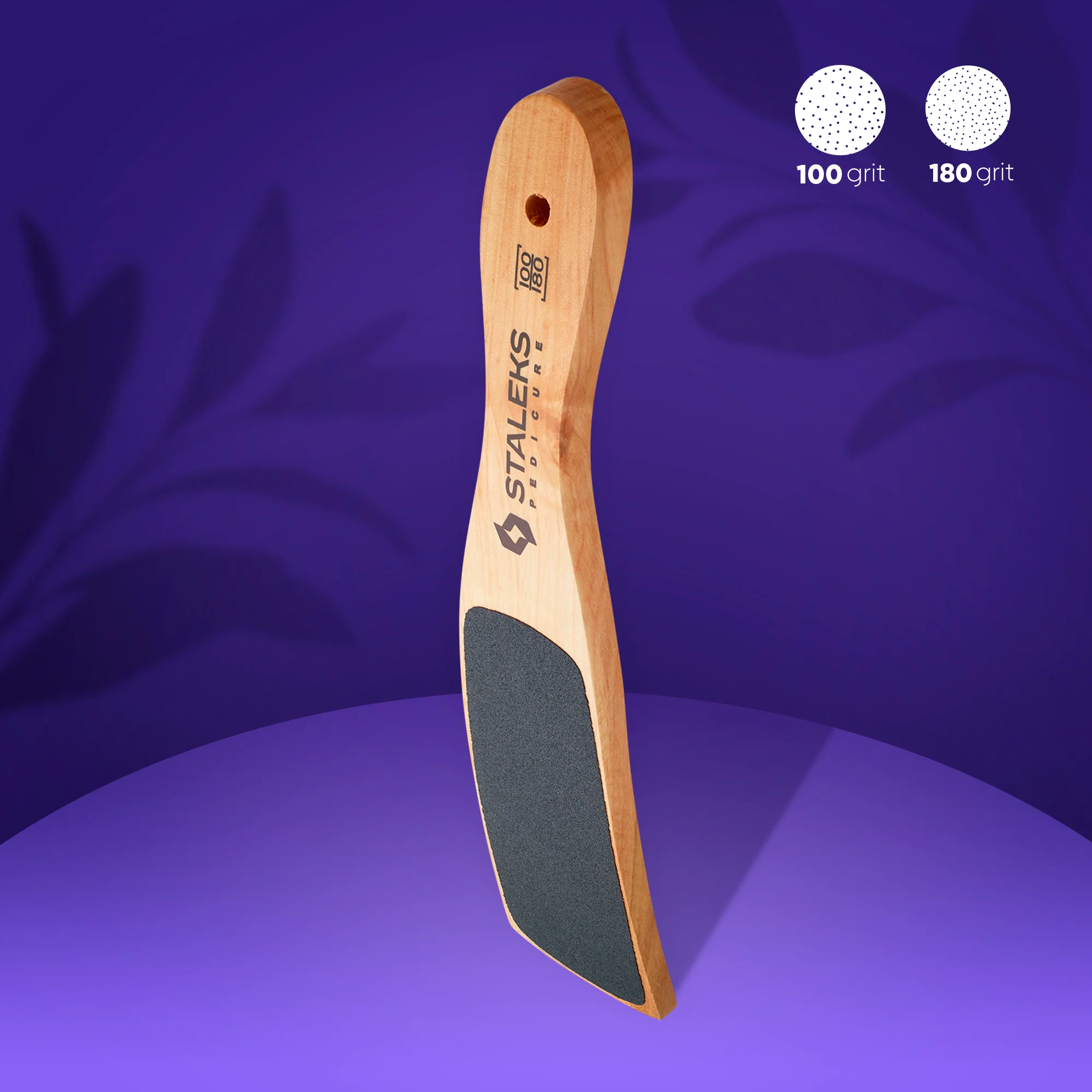 Staleks Wooden Pedicure Foot File (gebogen) - Image 2